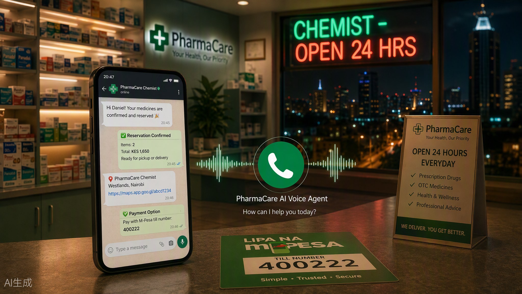 The AI Playbook for Pharmacies and Chemists in Kenya: Answer Every "Do You Have It?" Call, Send Refill Reminders on WhatsApp, and Sell Around the Clock